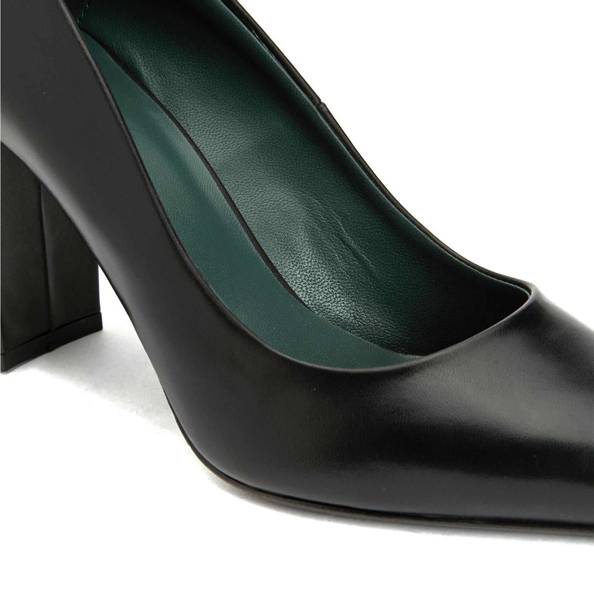 George Hogg Kadın Siyah Deri Topuklu Ayakkabı