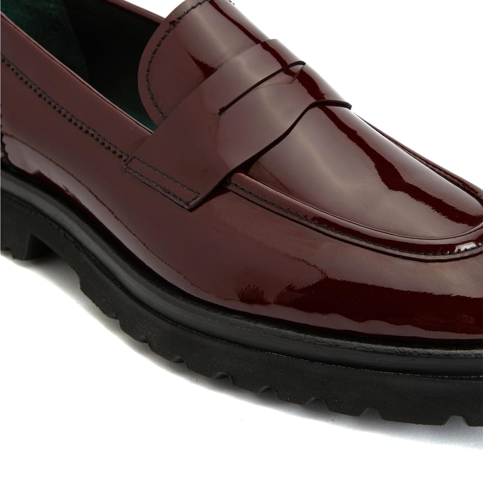 George Hogg Kadın Bordo Deri Loafer