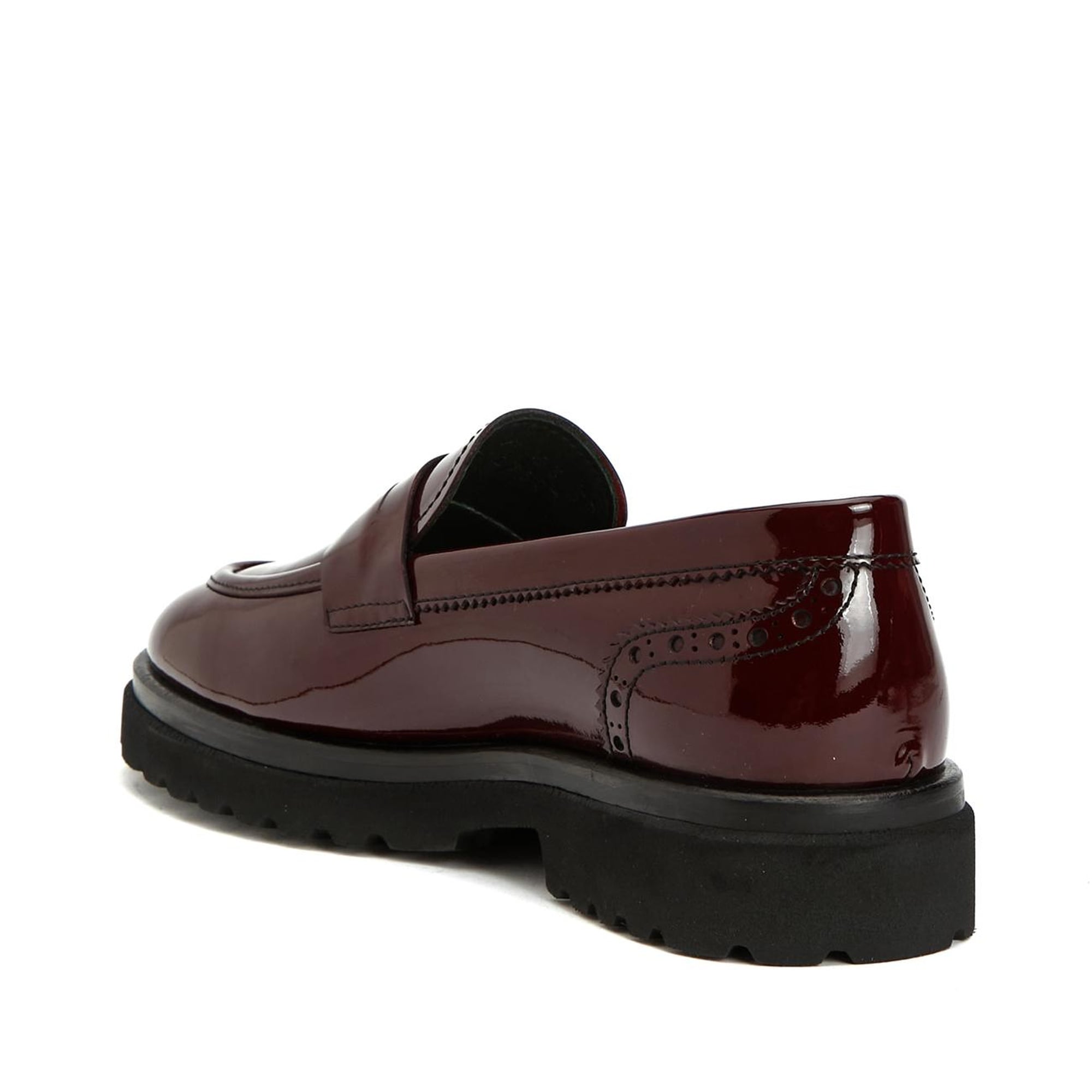 George Hogg Kadın Bordo Deri Loafer