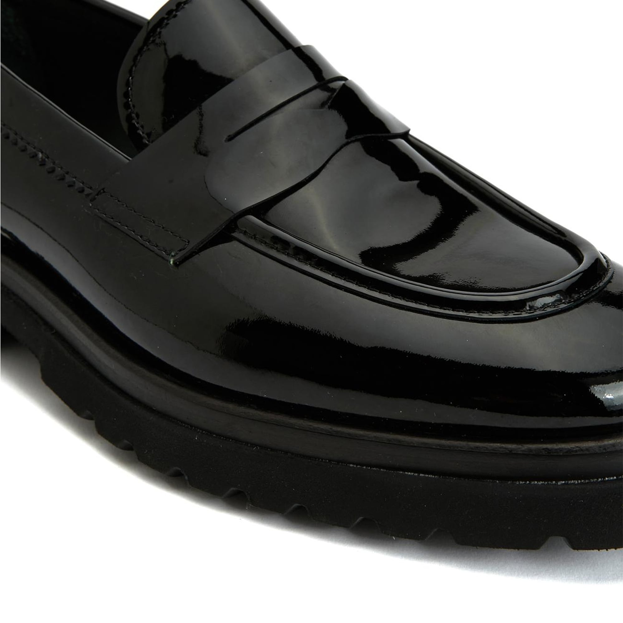 George Hogg Kadın Siyah Deri Loafer