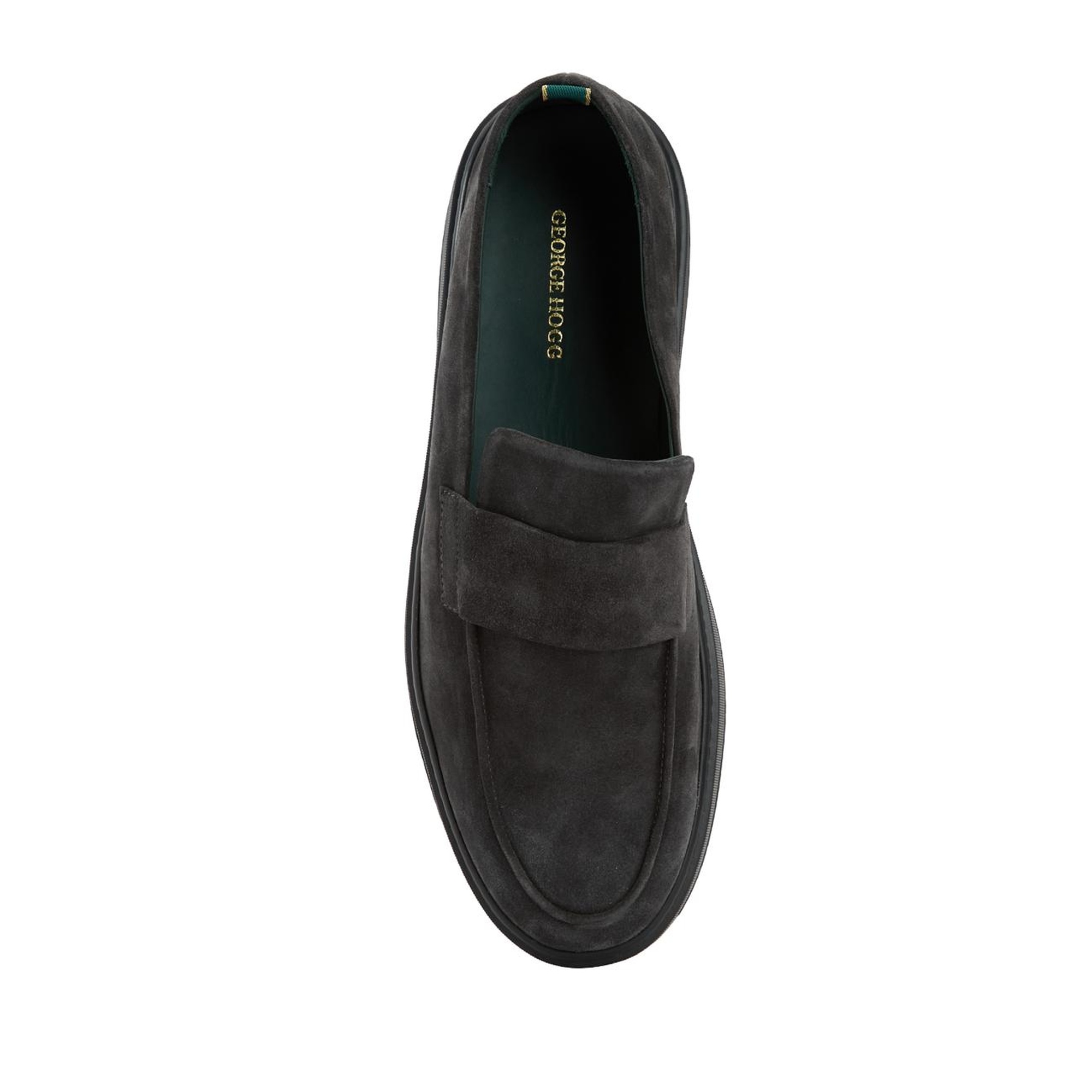 George Hogg Erkek Gri Süet Loafer