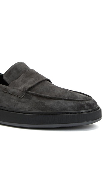  George Hogg Erkek Gri Süet Loafer