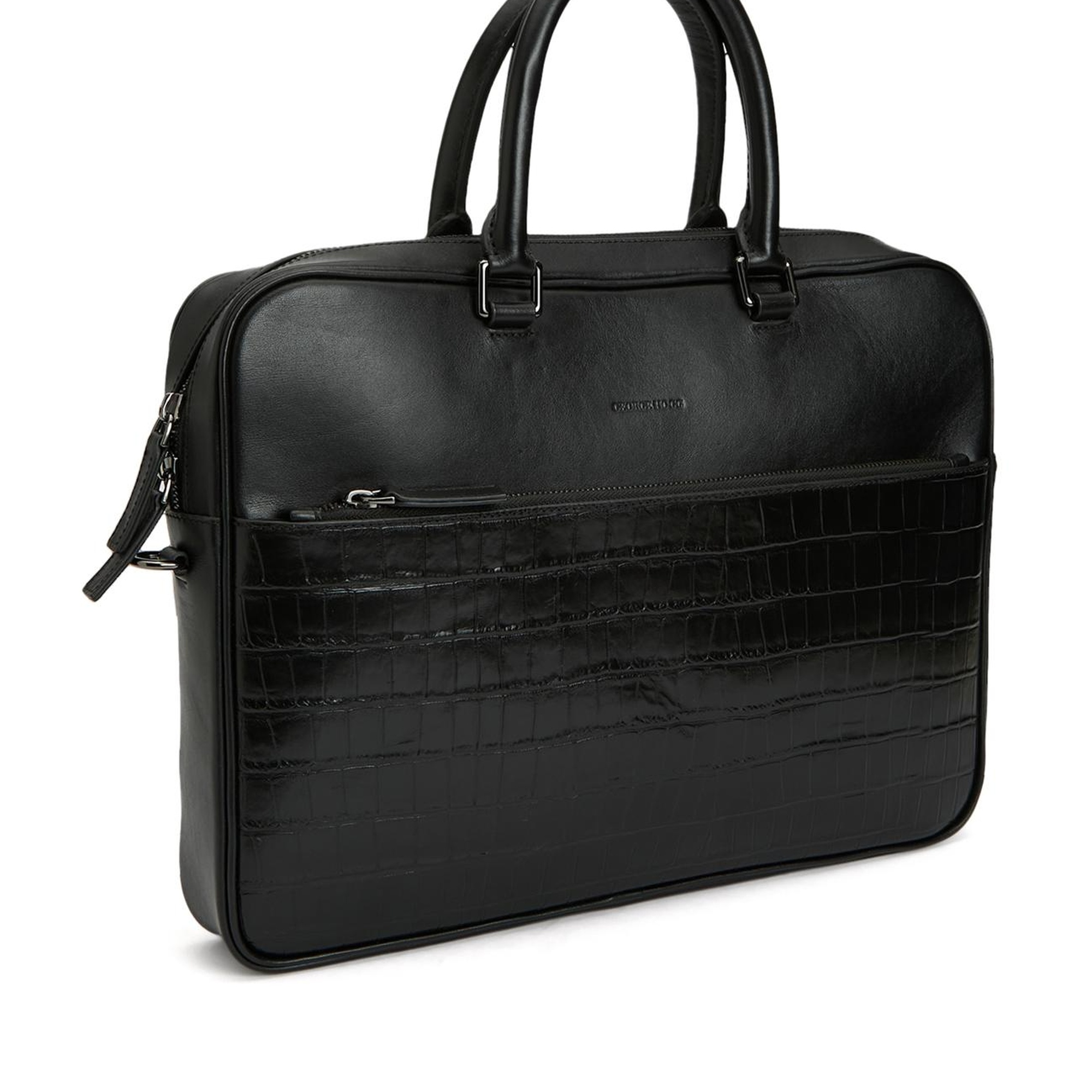 George Hogg Erkek Siyah Deri Laptop Çantası