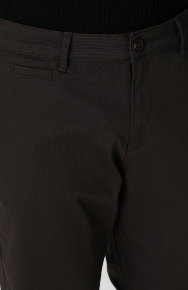  Network Erkek Kahverengi Sepet Örgü Desenli Chino Pantolon