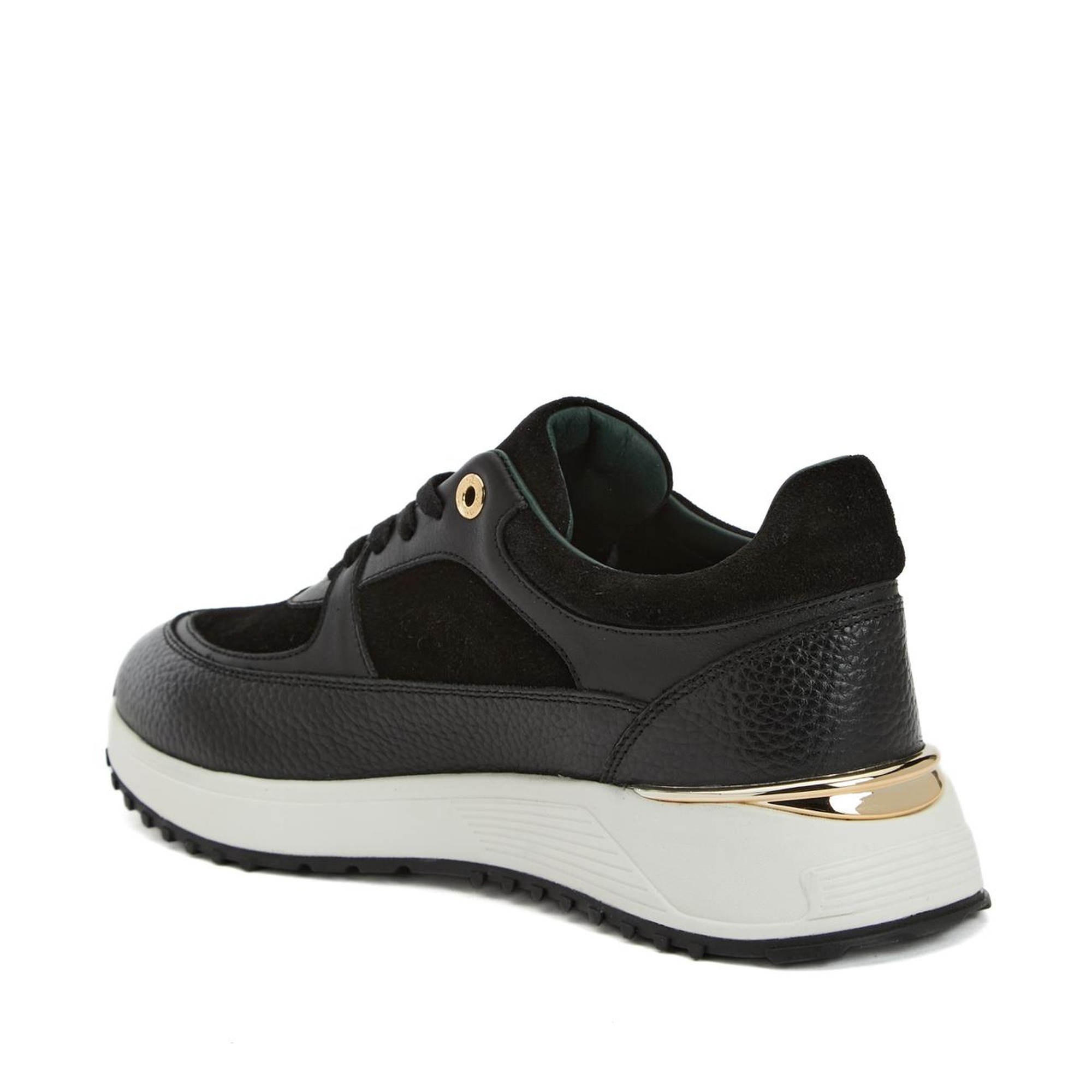 George Hogg Kadın Siyah Nakış Detaylı Deri Sneaker