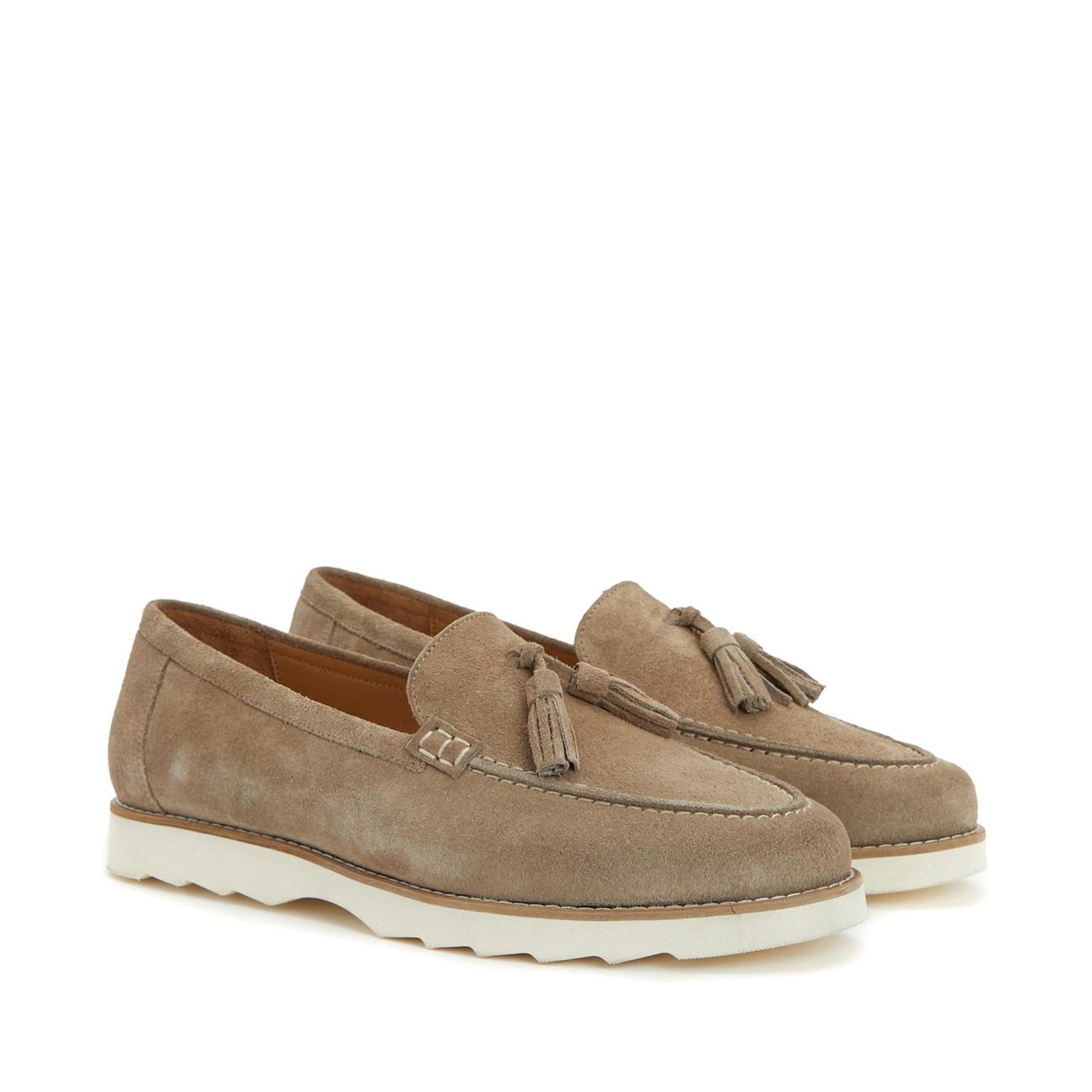 Divarese Kadın Camel Püskül Detaylı Deri Loafer