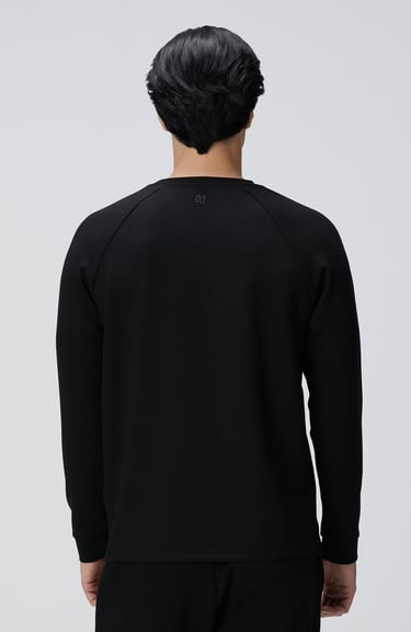  Network Erkek Siyah Bisiklet Yaka Basic Sweatshirt