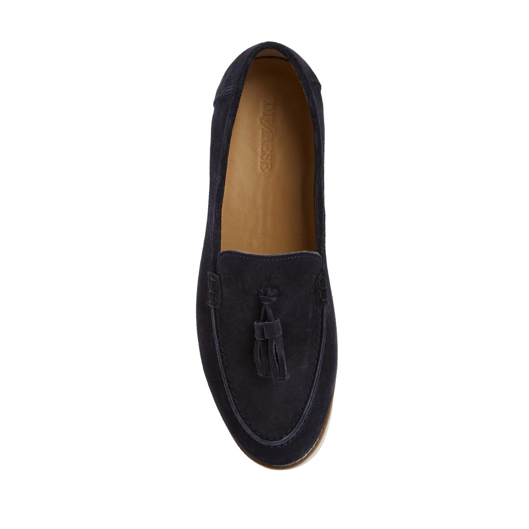 Divarese Kadın Lacivert Püskül Detaylı Deri Loafer