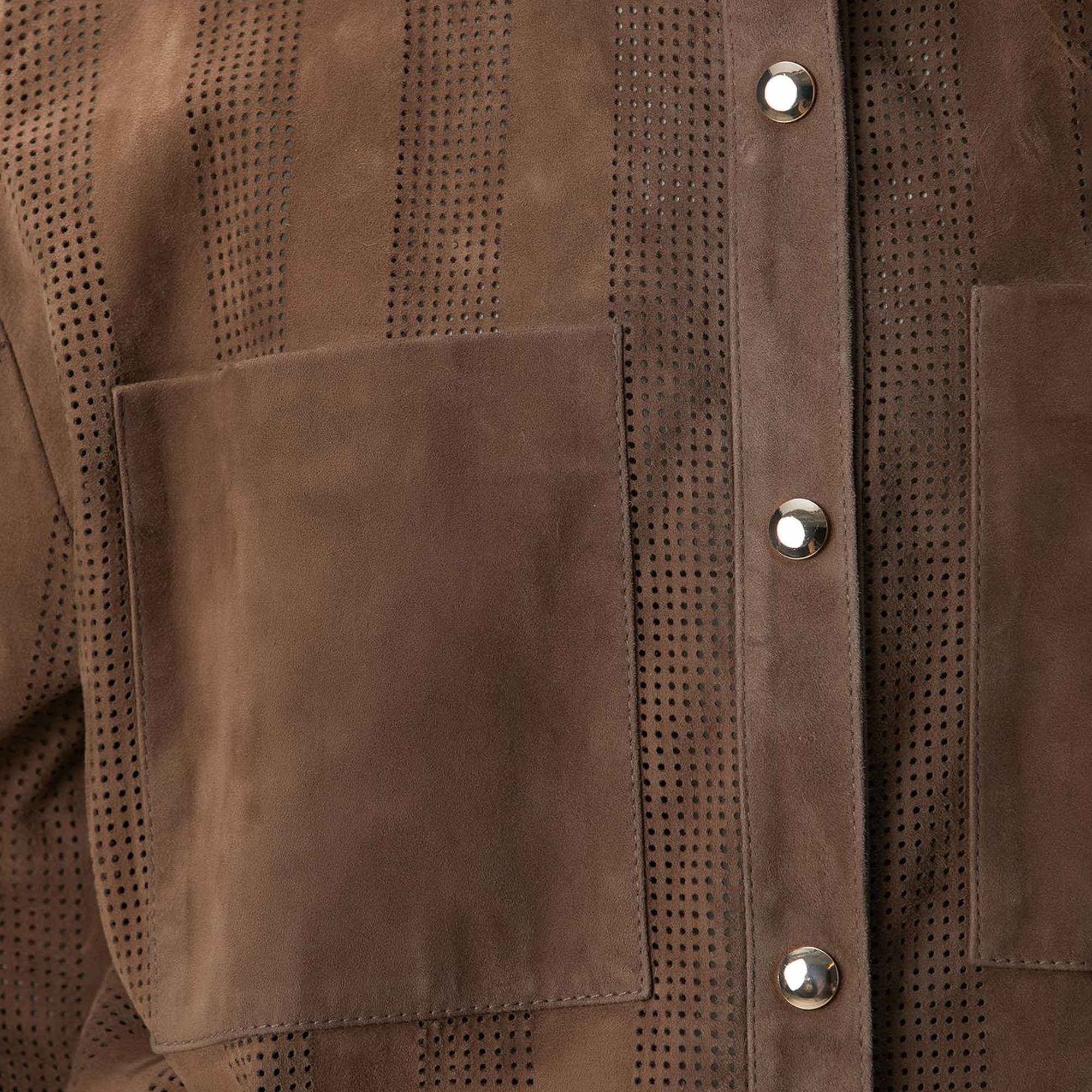 Network Kadın Vizon Desenli Deri Gömlek