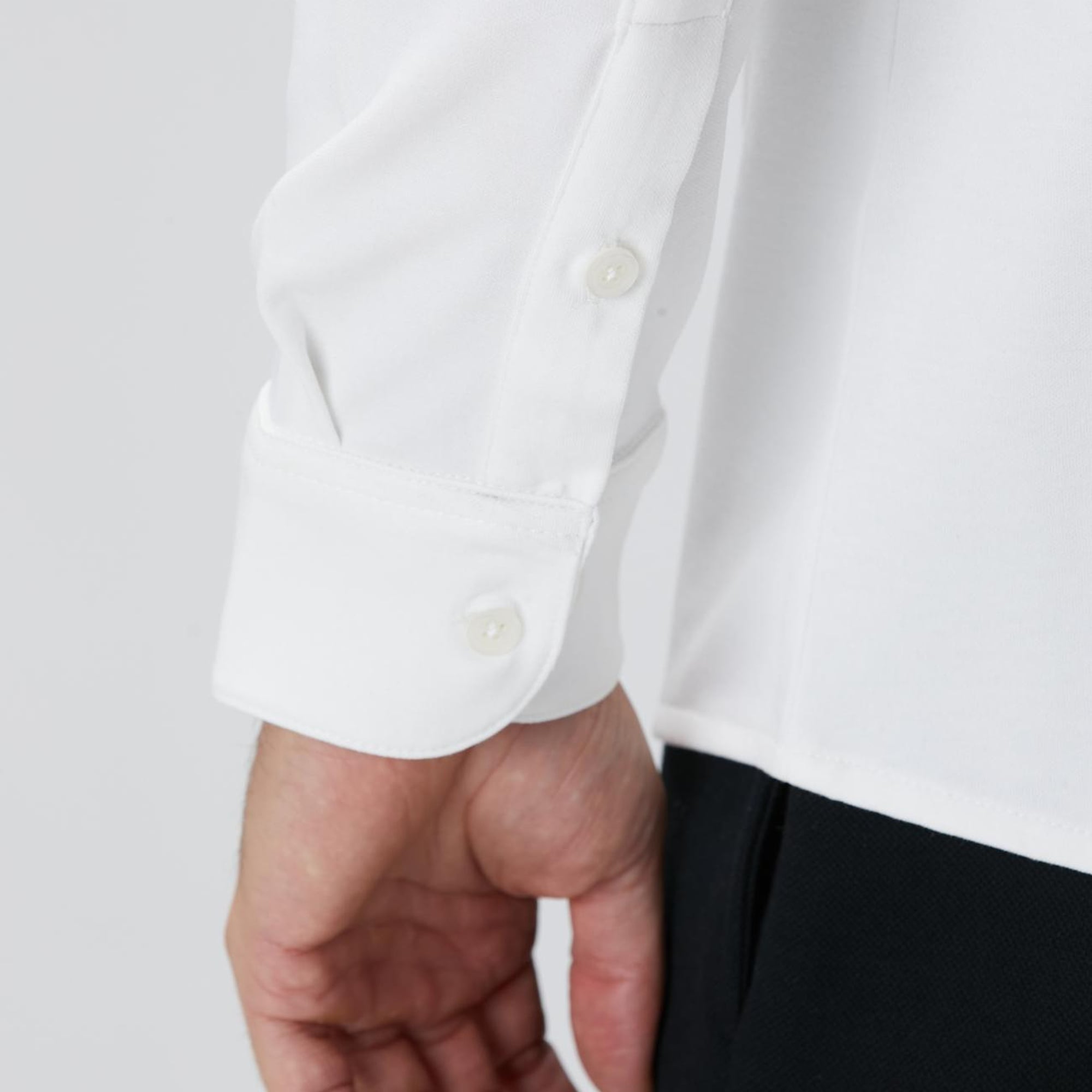 Network Erkek Kırık Beyaz Uzun Kollu Örme Gömlek