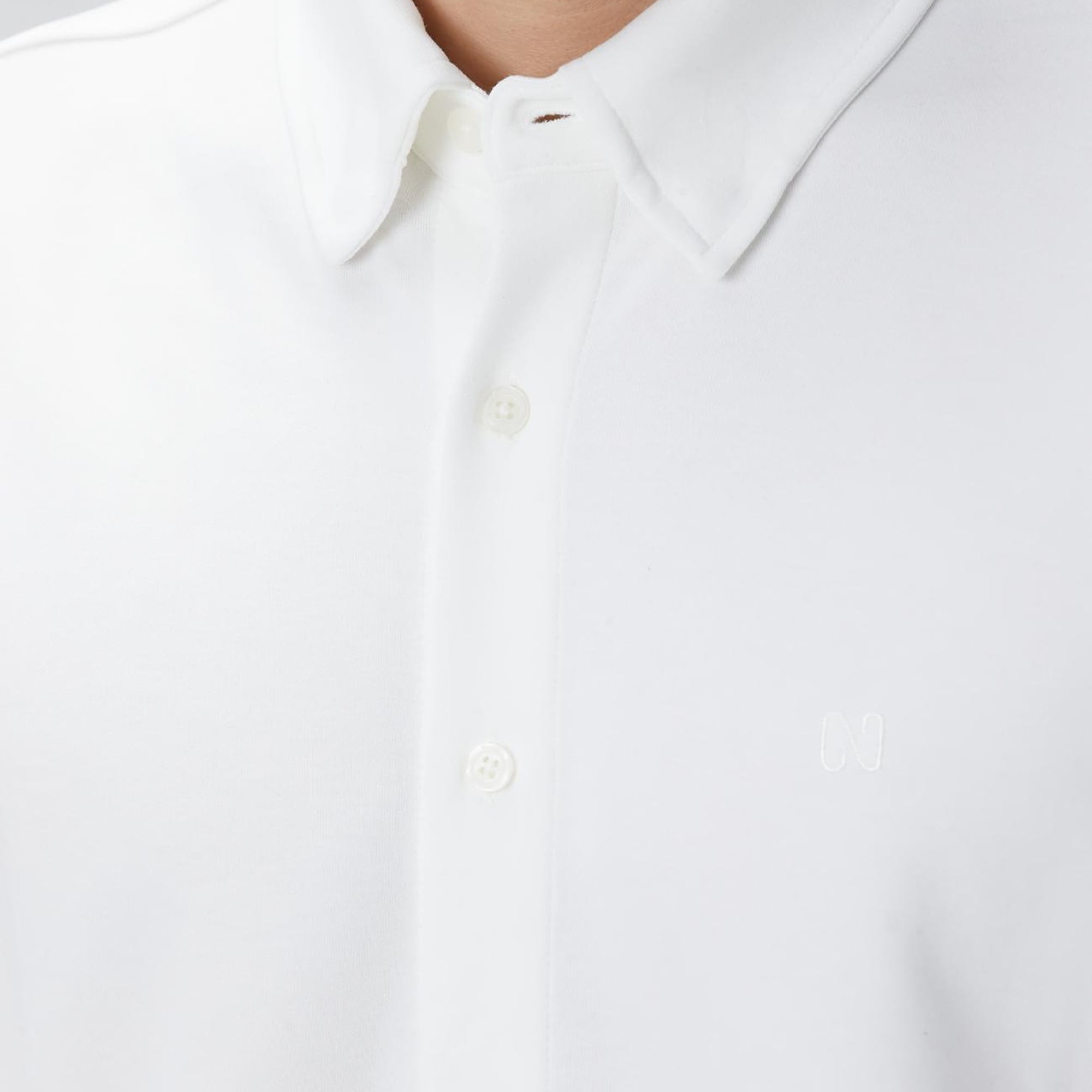 Network Erkek Kırık Beyaz Uzun Kollu Örme Gömlek