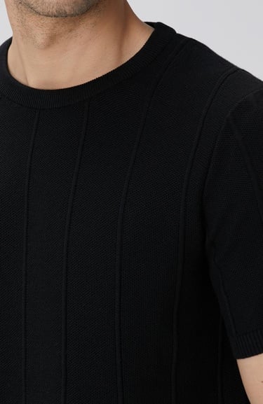  Network Erkek Siyah Jakarlı Triko Kazak