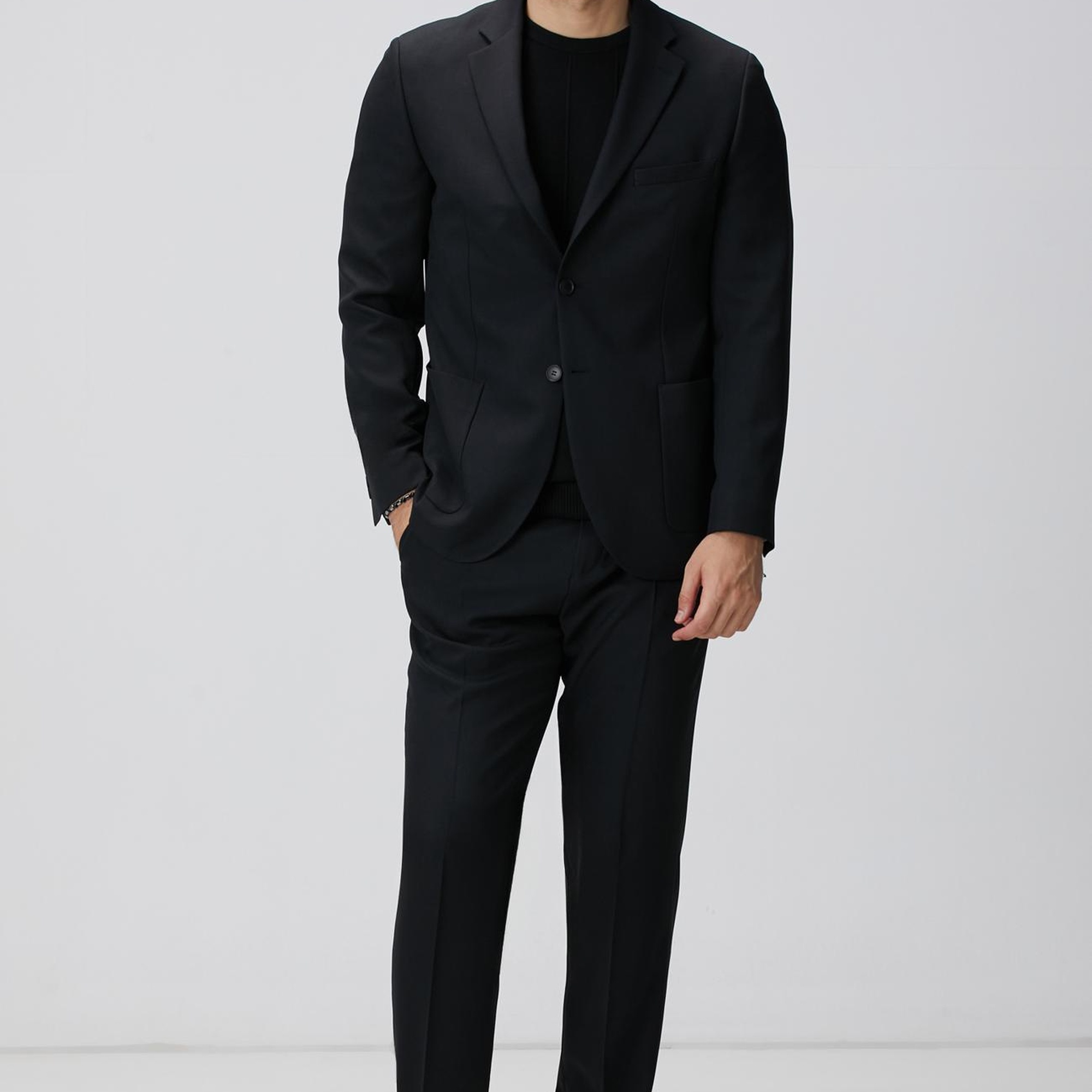 Network Erkek Siyah Jakarlı Triko Kazak