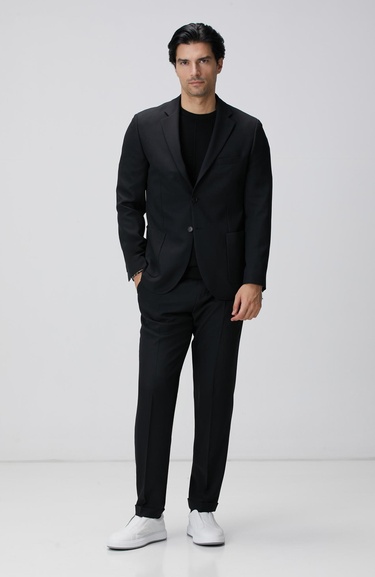  Network Erkek Siyah Jakarlı Triko Kazak