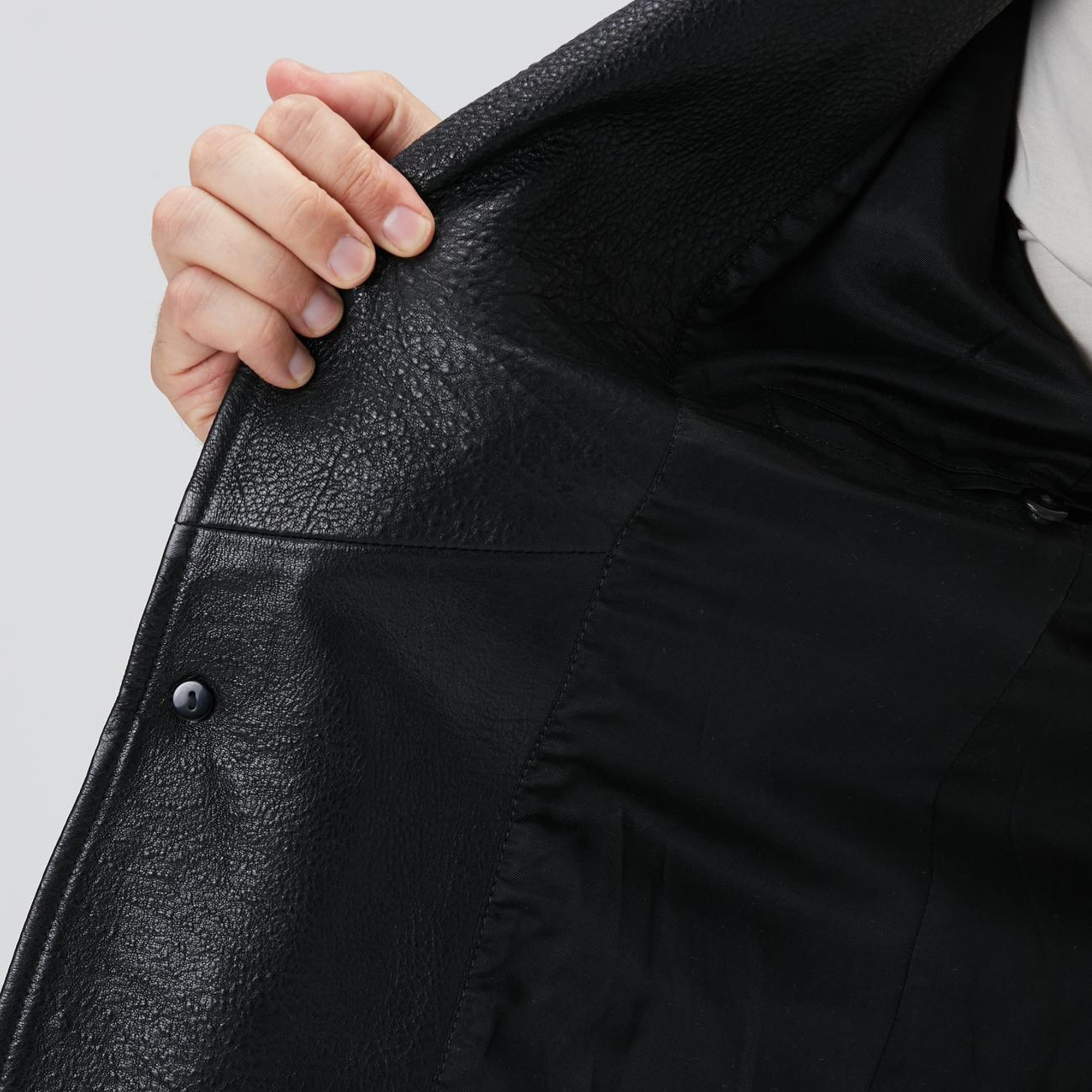 Network Erkek Siyah Deri Ceket