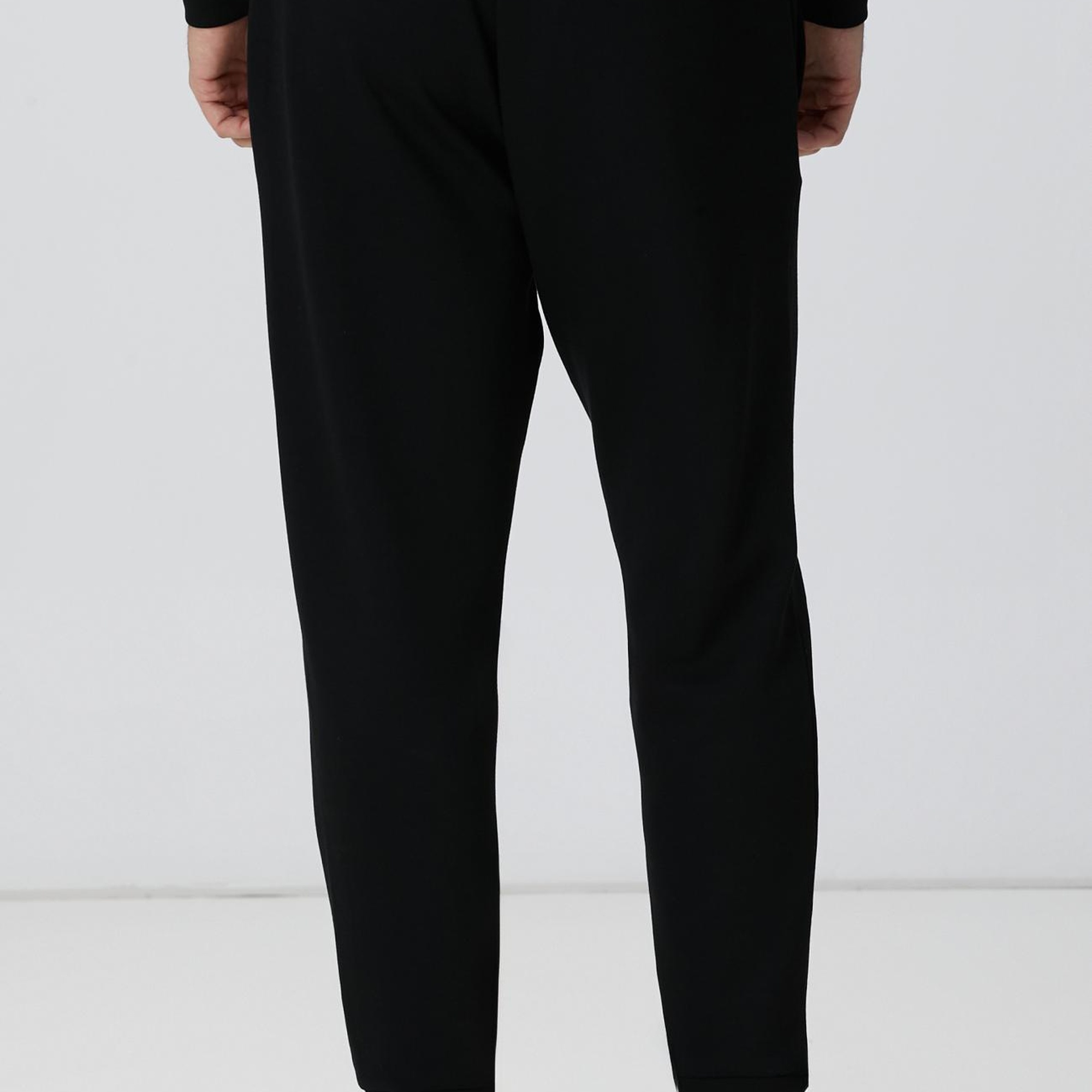 Network Erkek Siyah Yandan Cepli Basic Eşofman Altı