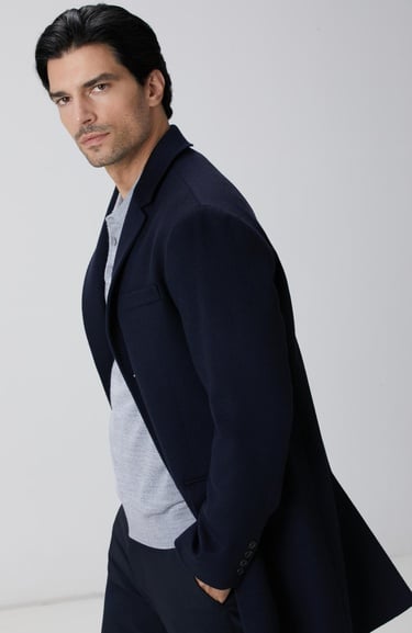  Network Erkek Limited Lacivert Kaşmir Palto