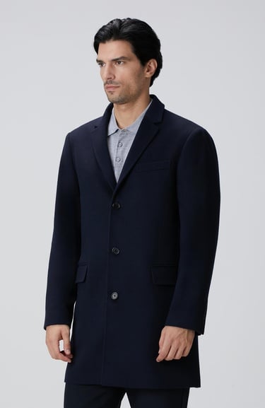  Network Erkek Limited Lacivert Kaşmir Palto