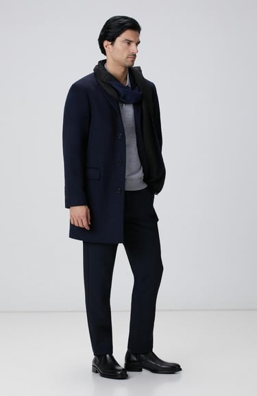  Network Erkek Limited Lacivert Kaşmir Palto