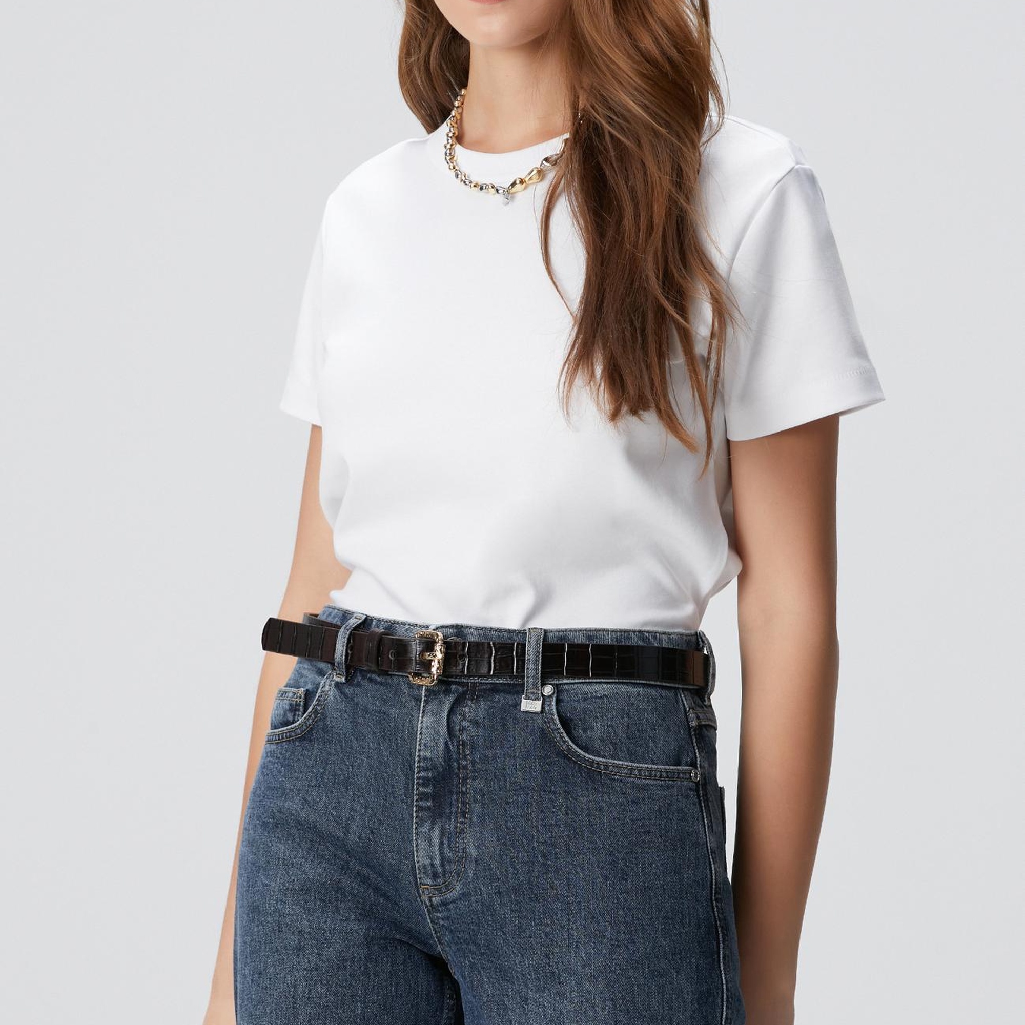 Network Kadın Kırık Beyaz Basic T-shirt