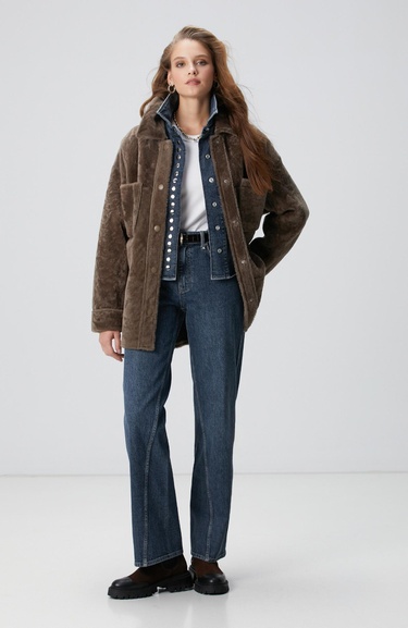  Network Kadın Kırık Beyaz Basic T-shirt