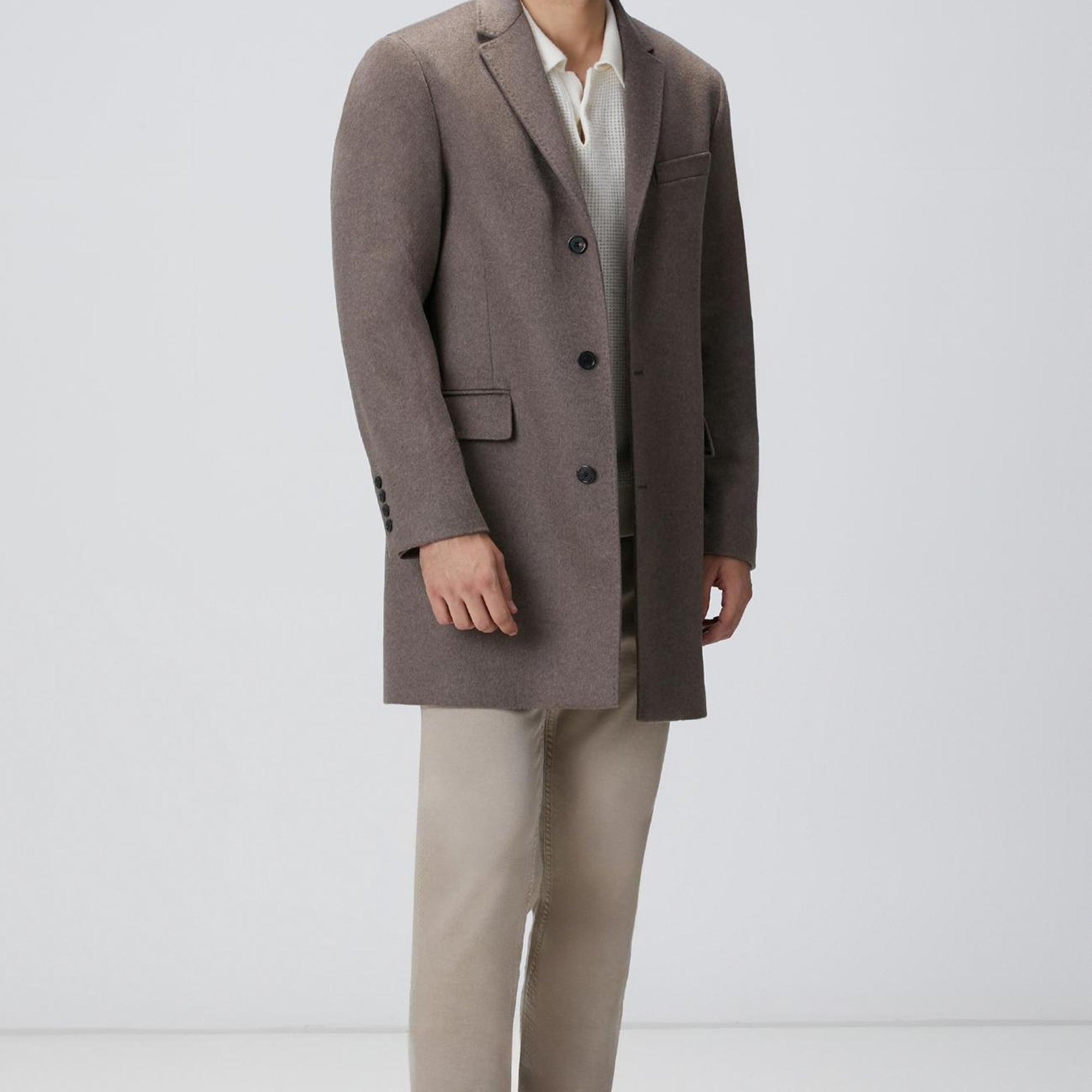 Network Erkek Limited Bej Kaşmir Palto