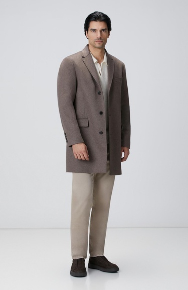  Network Erkek Limited Bej Kaşmir Palto