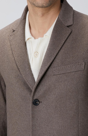  Network Erkek Limited Bej Kaşmir Palto