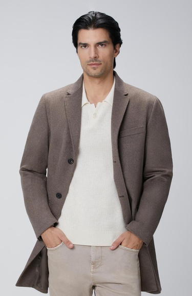  Network Erkek Limited Bej Kaşmir Palto