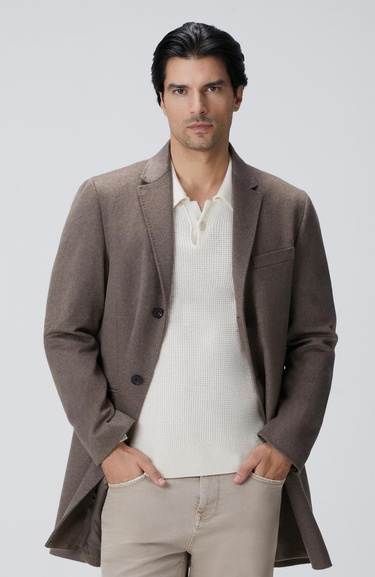  Network Erkek Limited Bej Kaşmir Palto