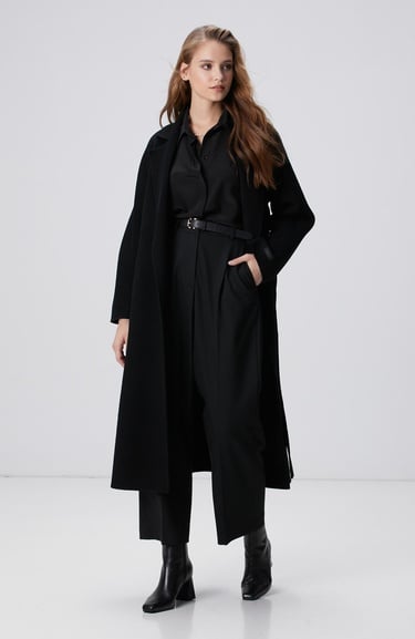  Network Kadın Limited Siyah İpek Gömlek