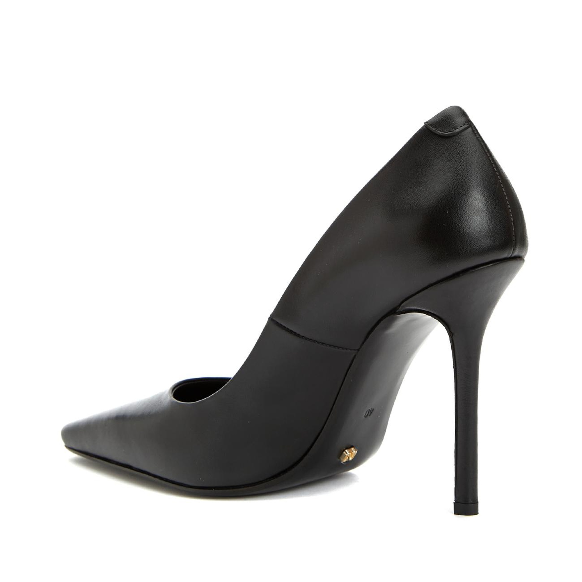 Network Kadın Siyah Deri Topuklu Ayakkabı