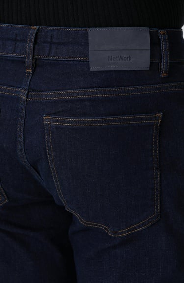  Network Erkek Slim Fit Lacivert Denim Pantolon