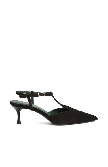  George Hogg Kadın Siyah Süet Topuklu Ayakkabı