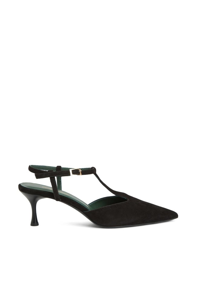  George Hogg Kadın Siyah Süet Topuklu Ayakkabı