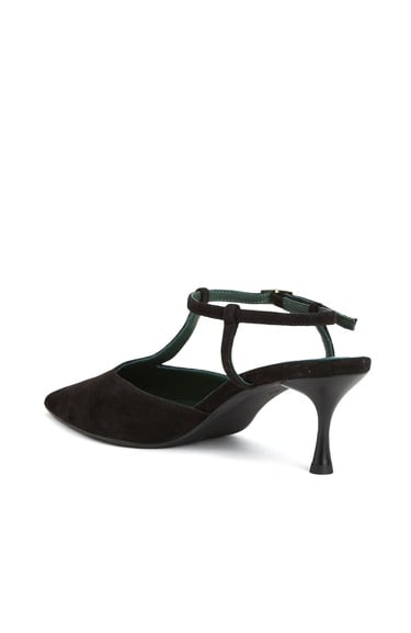  George Hogg Kadın Siyah Süet Topuklu Ayakkabı