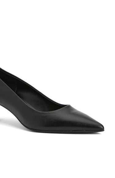  Divarese Kadın Siyah Deri Topuklu Ayakkabı