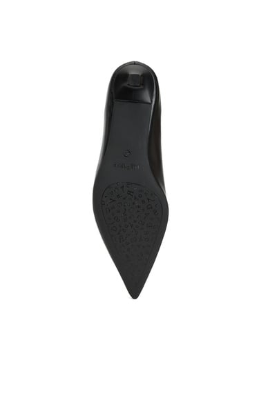  Divarese Kadın Siyah Deri Topuklu Ayakkabı