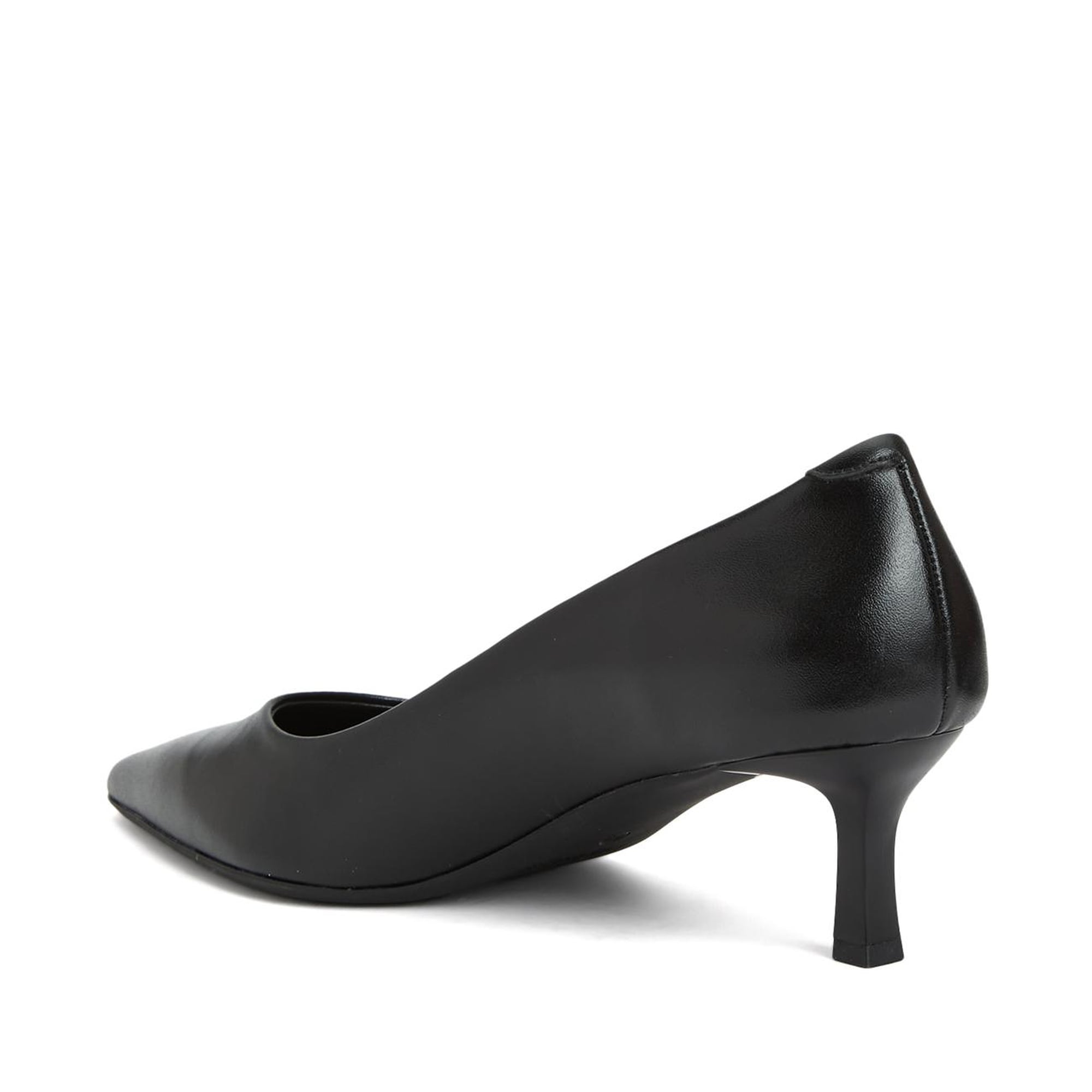 Divarese Kadın Siyah Deri Topuklu Ayakkabı