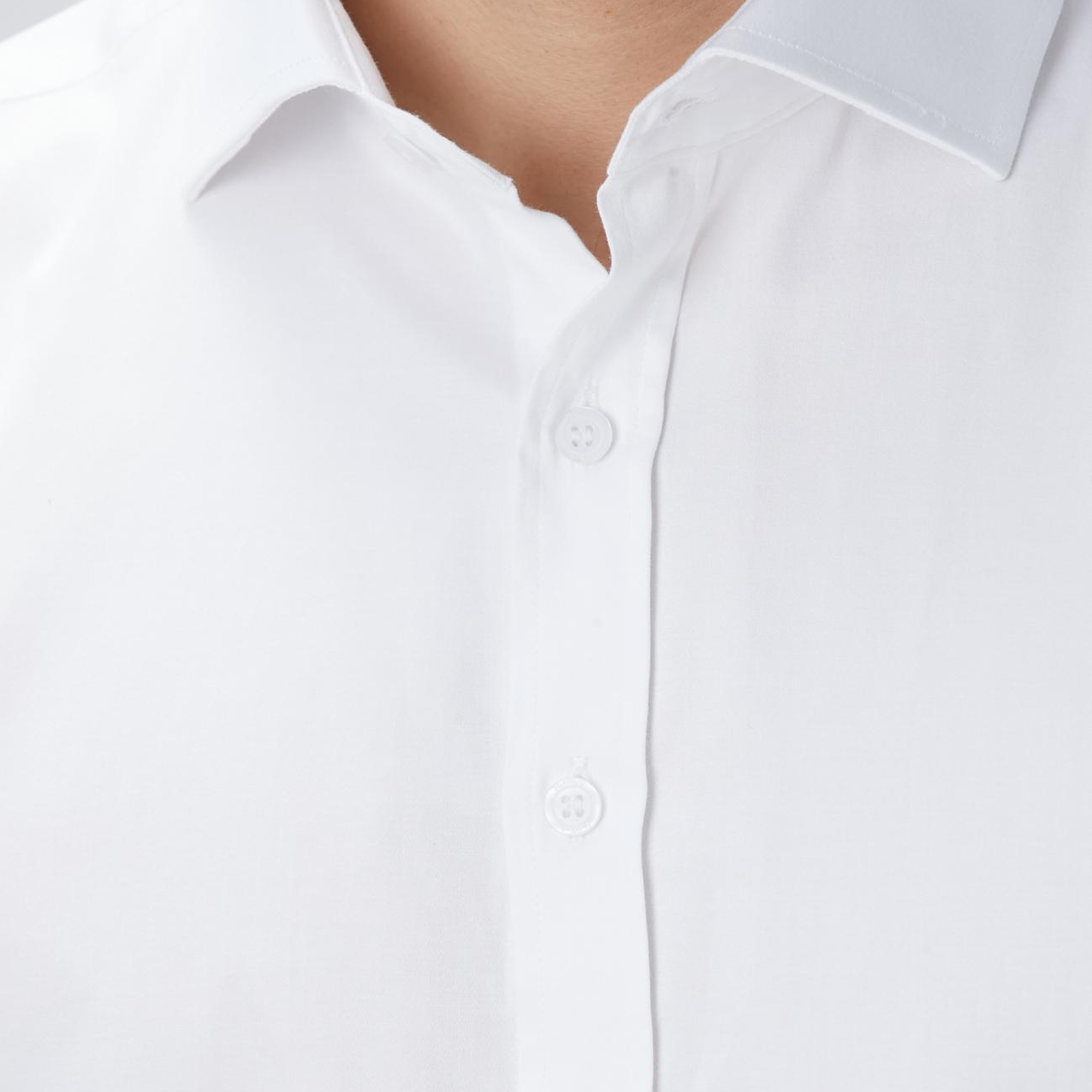 Network Erkek Slim Fit Beyaz Pamuk Saten Gömlek