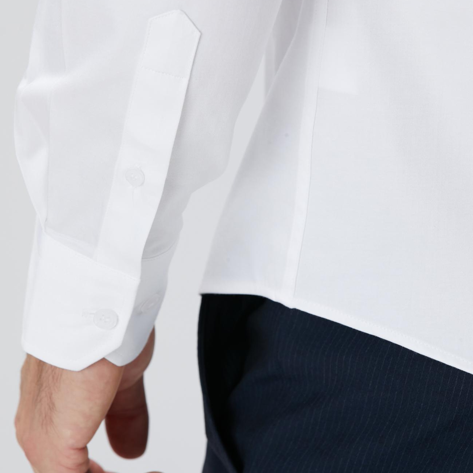 Network Erkek Slim Fit Beyaz Pamuk Saten Gömlek