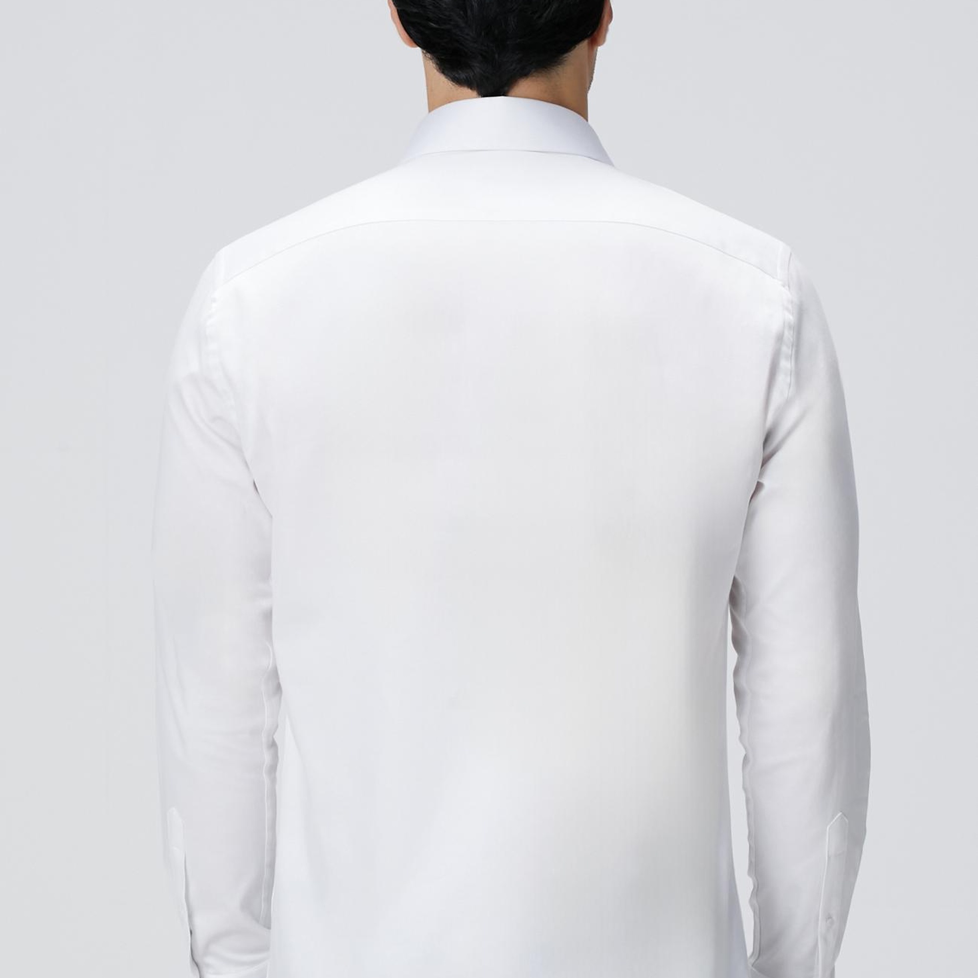 Network Erkek Slim Fit Beyaz Pamuk Saten Gömlek