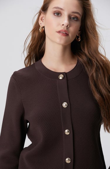  Network Kadın Kahverengi Triko Ceket