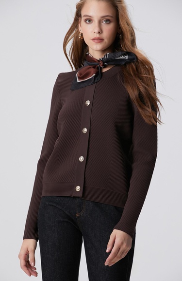  Network Kadın Kahverengi Triko Ceket