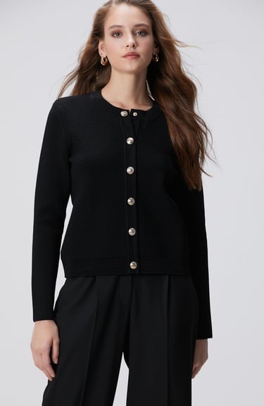  Network Kadın Siyah Triko Ceket