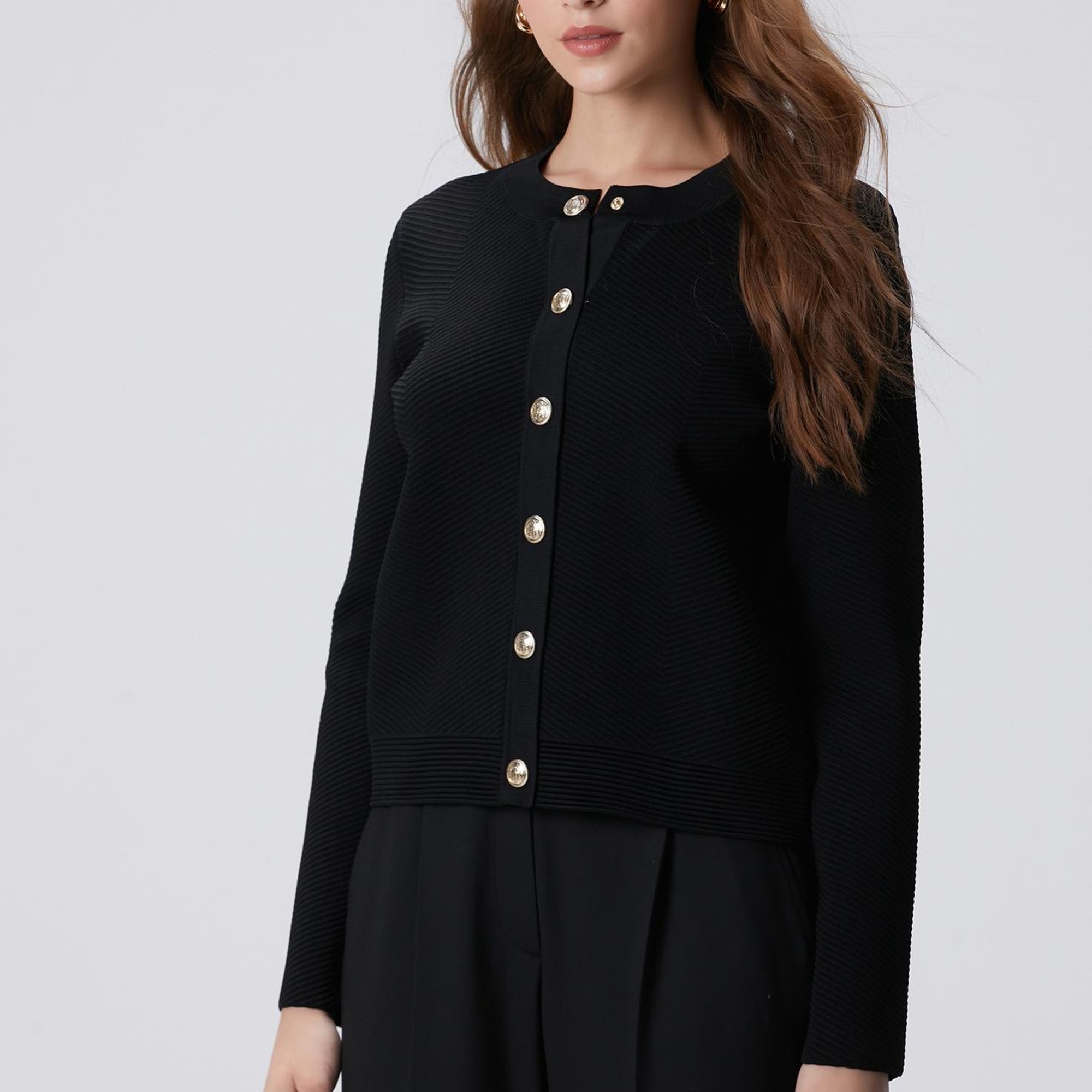 Network Kadın Siyah Triko Ceket