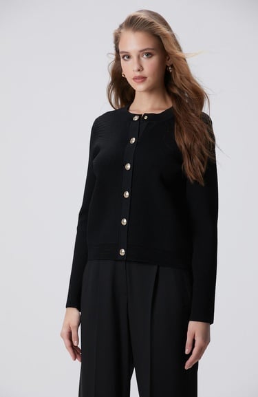  Network Kadın Siyah Triko Ceket
