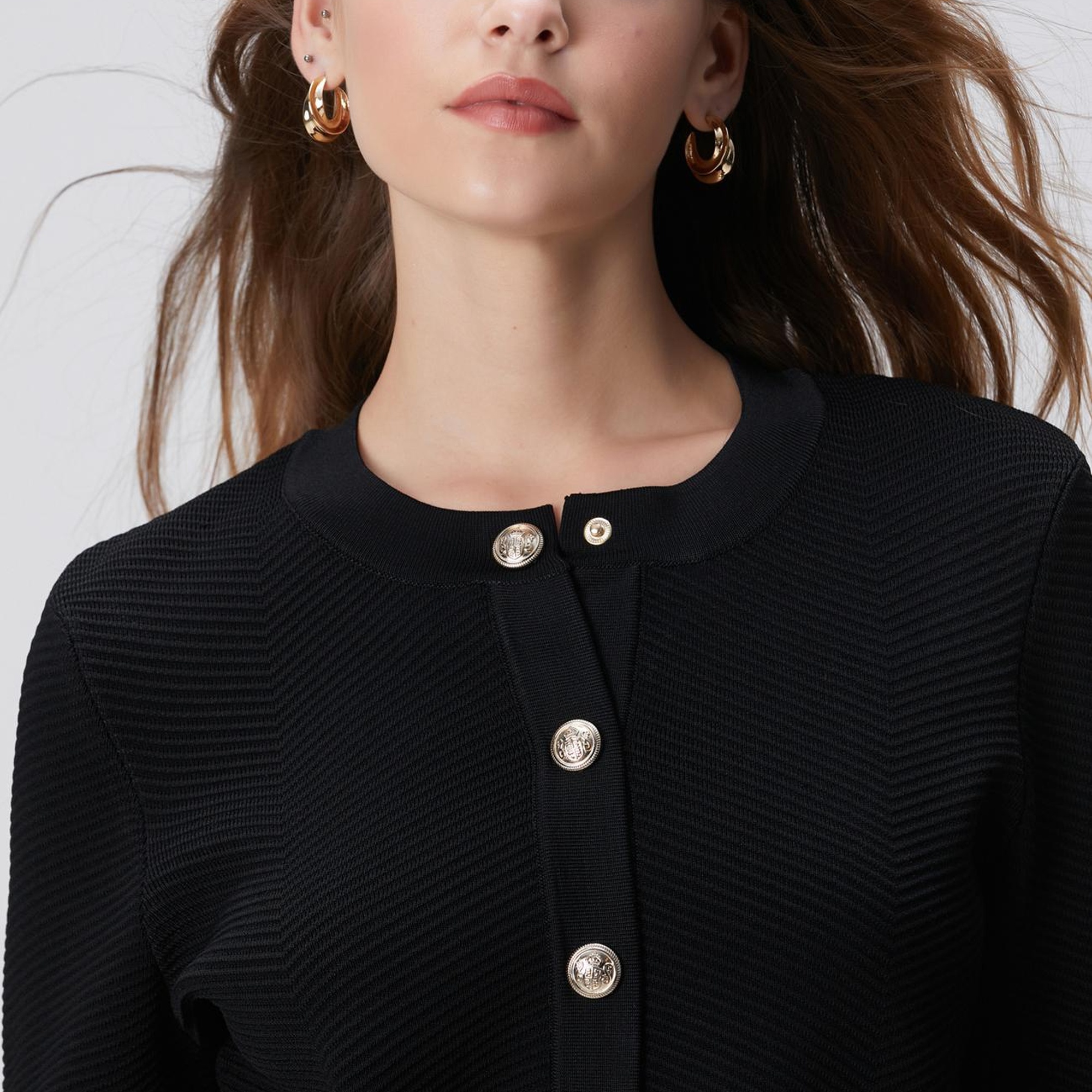 Network Kadın Siyah Triko Ceket