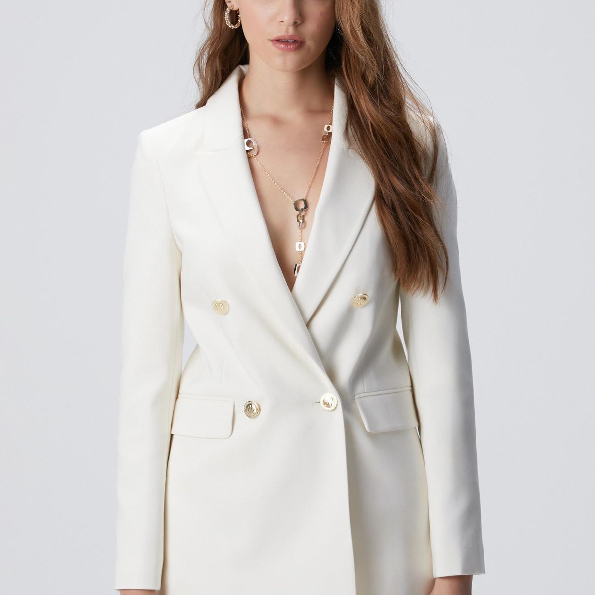 Network Kadın Kırık Beyaz Kruvaze Ceket