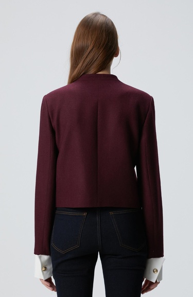  Network Kadın Vişne Yün Karışımlı Ceket